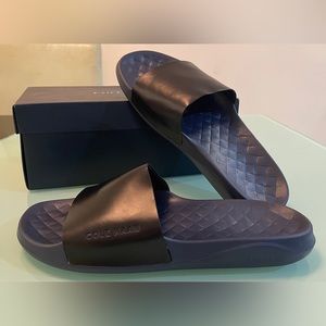 Cole Haan Mens Mens Grandpro Slide Sandals, Blue, Size 12.